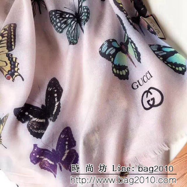 GUCCI古馳2018年早春度假系列 羊絨長圍巾 LLWJ6689